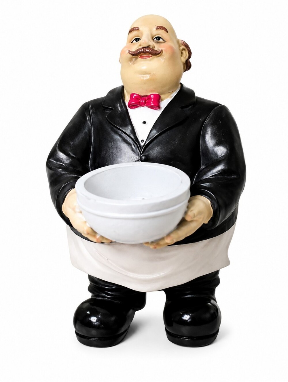 Vintage Butler Waiter Figurine Serving Bowl Holder Kitchen Countertop Candy Dish